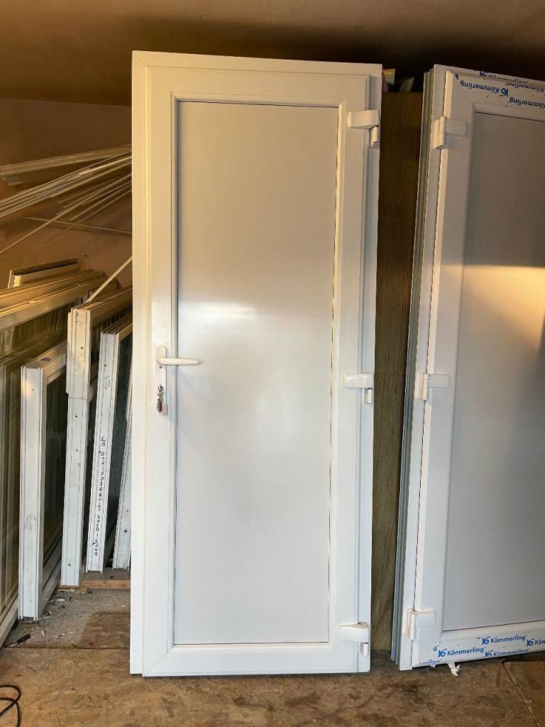 UPVC DOOR 206 x 81.5 cm - UPVC REINFORCED PANEL DOOR  - BRAND NEW PANEL (REF: DX35)