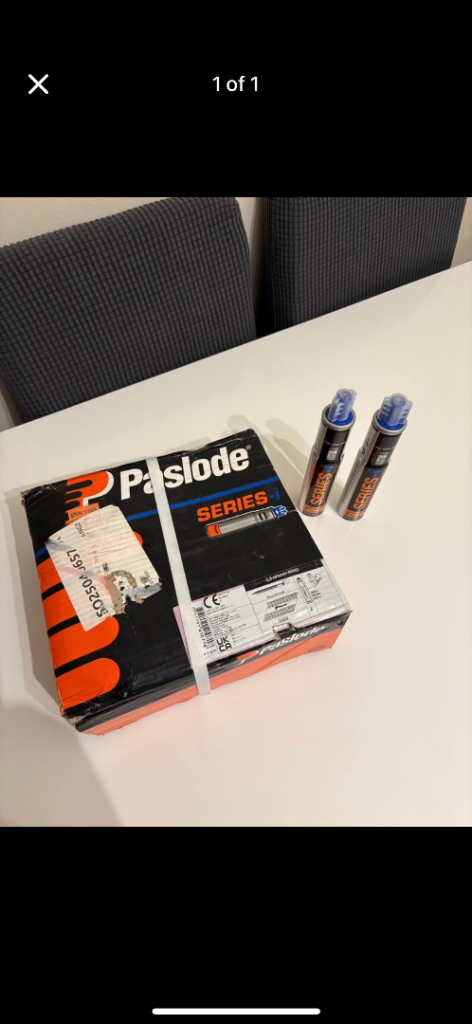 Paslode nails and 2 extra gas £150 if bought from shop !