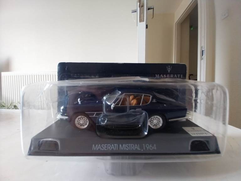 Maserati Mistral 1964 1:43 Scale Model Car – Navy Blue, New in Box