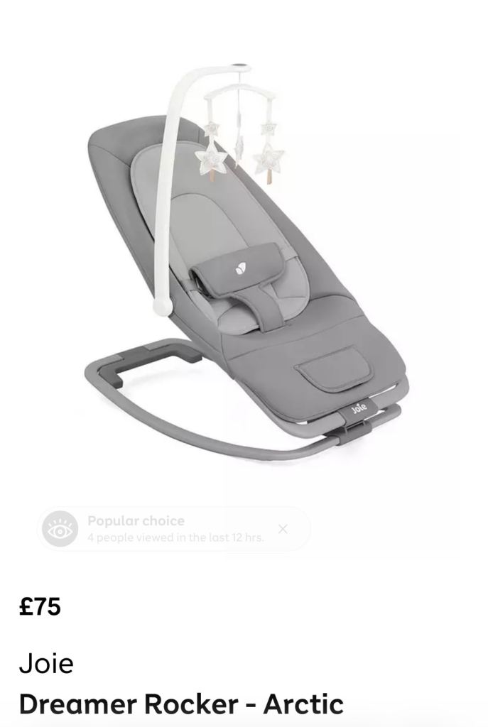 Baby dream rocker bouncer brand new