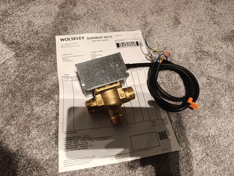 Honeywell 22mm 3 port Motorised Valve - New, Unused