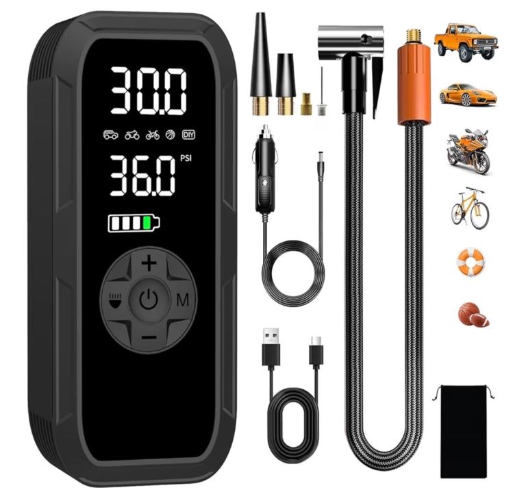 Corded/Cordless Tyre Inflator Portable Air Compressor( brand new)