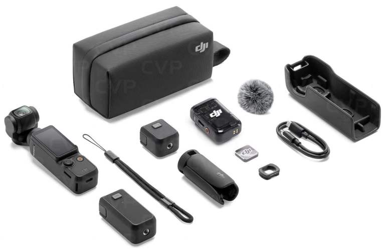 DJI Osmo Pocket 3 Creator Combo, Vlogging Camera, 3-Axis Stabilization, DJI Mic 2 Included.
