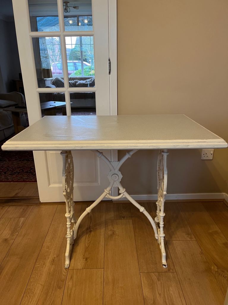 VINTAGE CAST IRON TABLE 