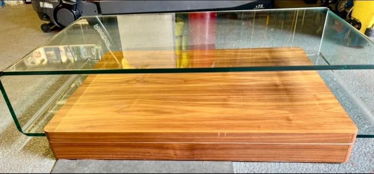 Glass tv stand 