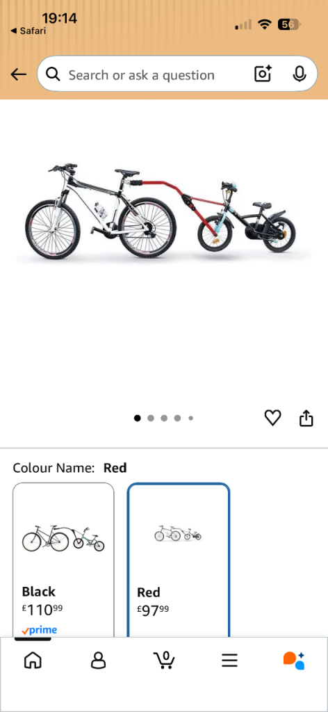 Trail Angel Plus Peruzzo Bike Trailer - Red