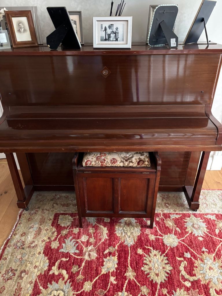 Piano and matching stool