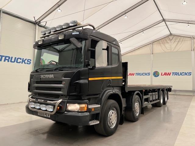 Scania P420 8x2 12 Tyre Rear Lift Sleeper Cab Flatbed Manual