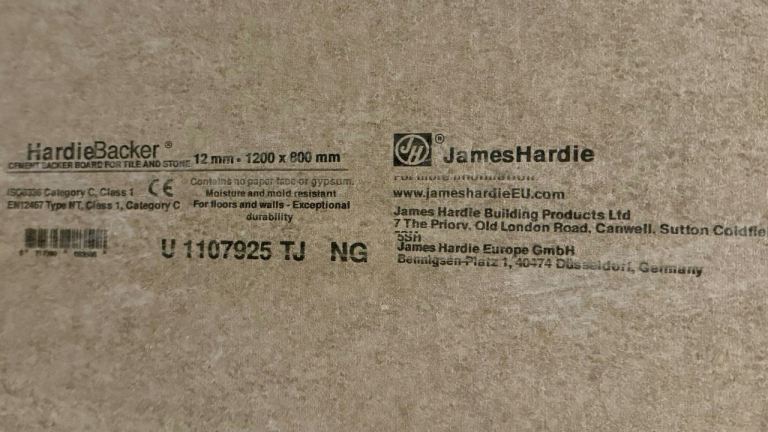 x2 James Hardie Hardiebacker Tile Backing Board12mm