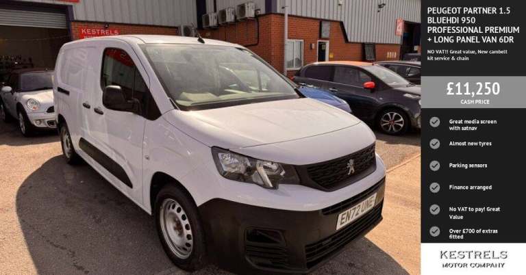 2023 Peugeot Partner 1.5 BlueHDi 950 Professional Premium + Long Panel Van 6dr Diesel Manual LWB ...