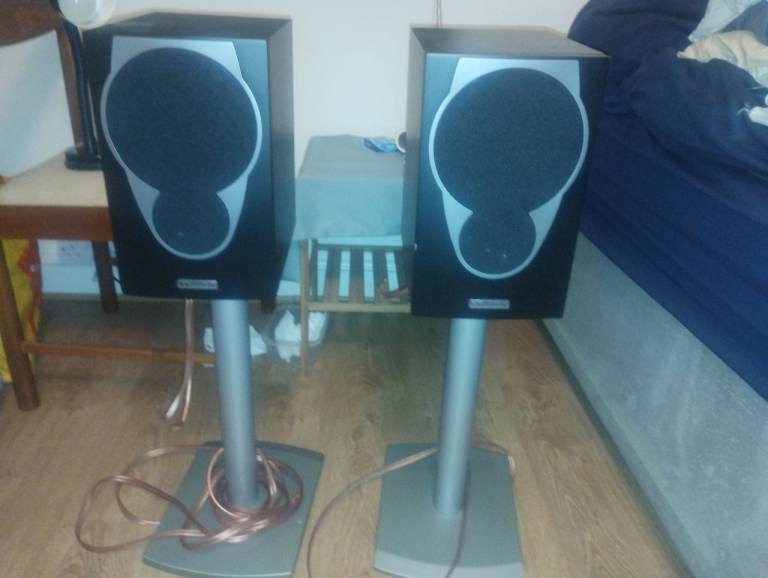 Mission MX1 Bi wire speakers & stands