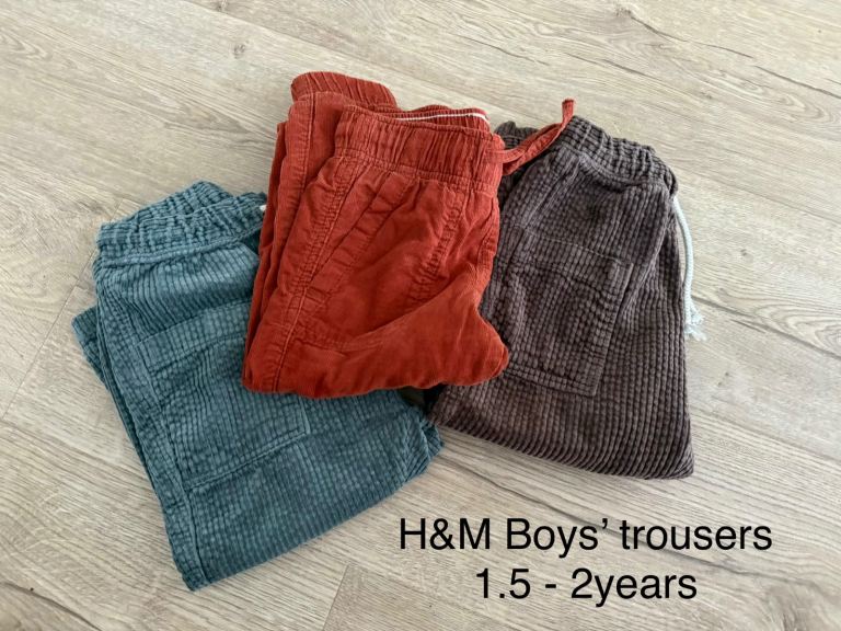 3 H&M pairs of boys' trousers, 1.5–2 years (92 cm)