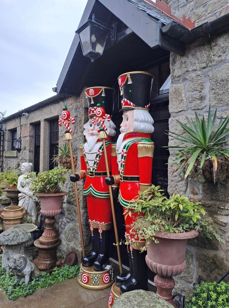 Giant Christmas Nutcracker Eight Foot!!  Pre-Lit Resin Candy Cane Nut Cracker