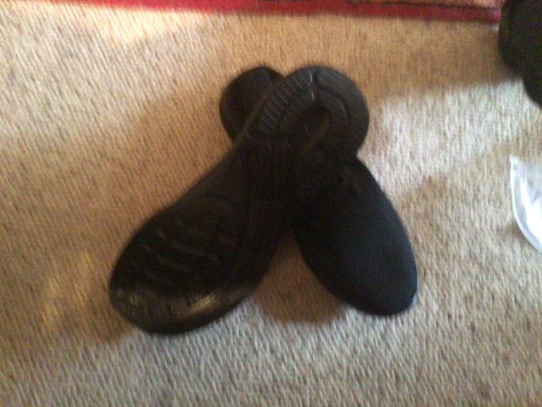 Black canvas trainers men’s or ladies size ten (10) UK