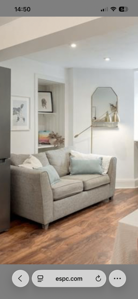 Grey sofa bed