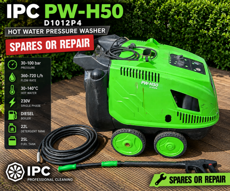 IPC PW-H50 D1012P4 Hot Water Pressure Washer – Spares or Repair