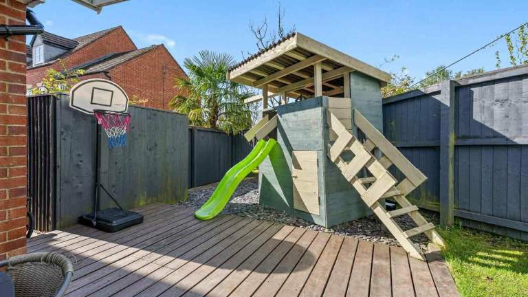 Just £50 — need gone ASAP. Kids Wooden Playhouse / Climbing Frame – £50