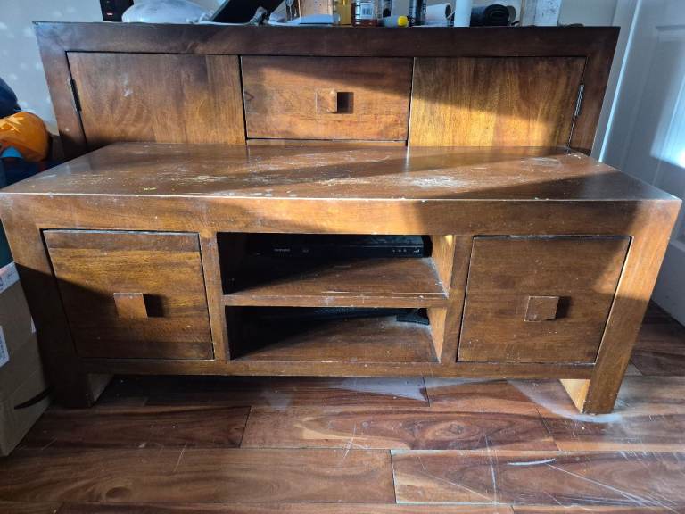 Solid Wood Tv Unit