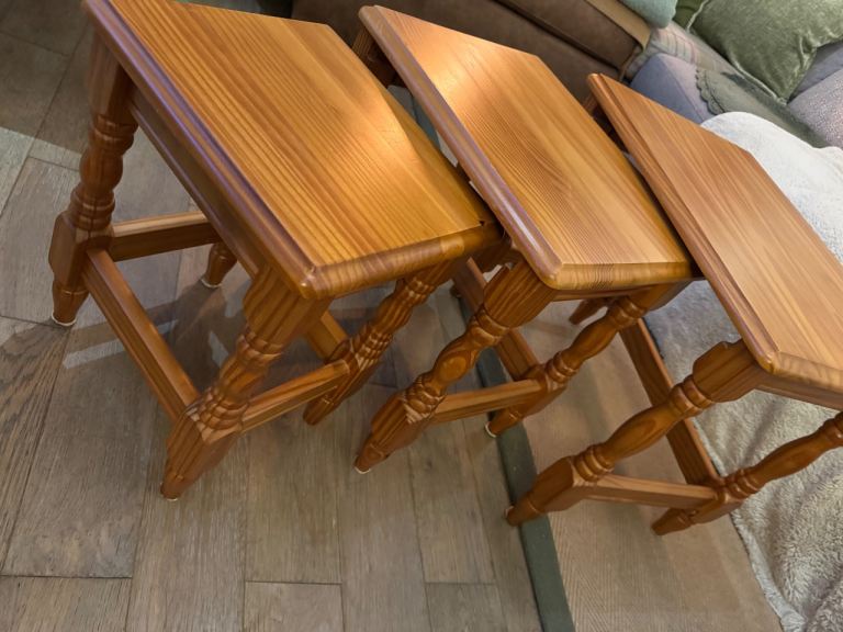 Nest of 3 - Solid Wood Coffee Tables