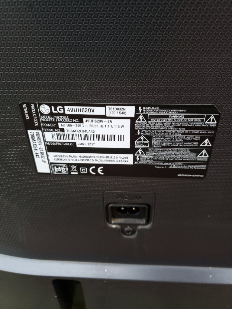 image for Broken lg tv 43&quot;