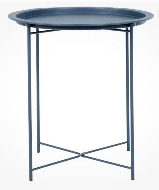 Brand New Metal Side Table – Lovely Blue Colour