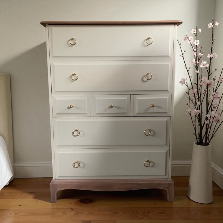 Vintage Stag Minstrel Tallboy Chest of Drawers- Free local deliv