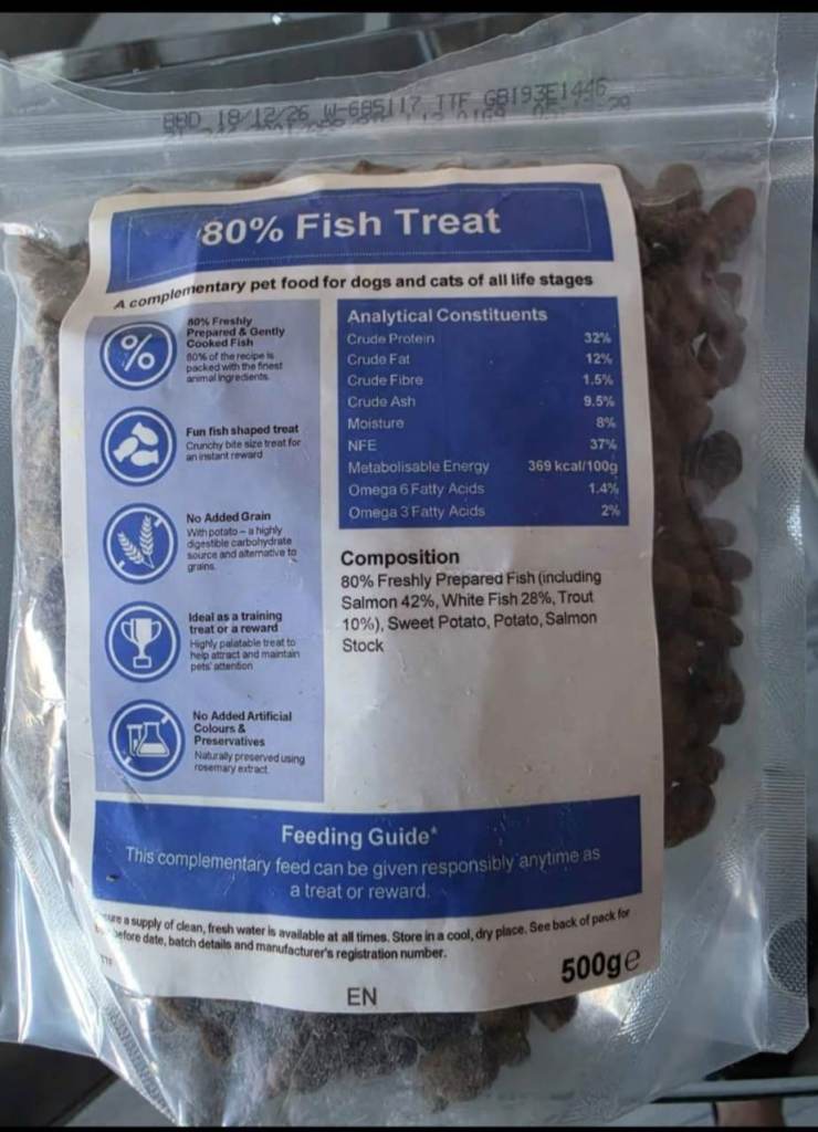 Fish treats x9 500g bags