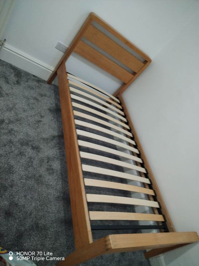 Single bed frame with mattress 