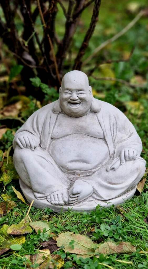 Small Happy Buddha stone statue,garden ornament