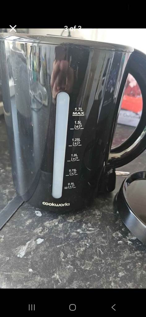 Cookworks 1.7L Black Electric Kettle – Good Condition
