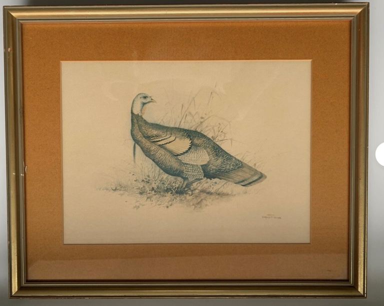 Framed Lithograph by Gregory F Messier 1950