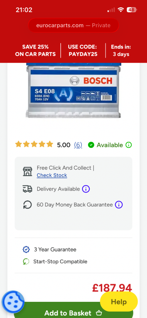 Car battery mokka