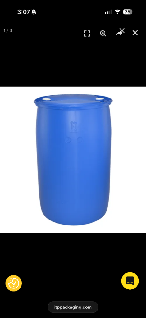 200 litre 45 gallon barrel drum water butt