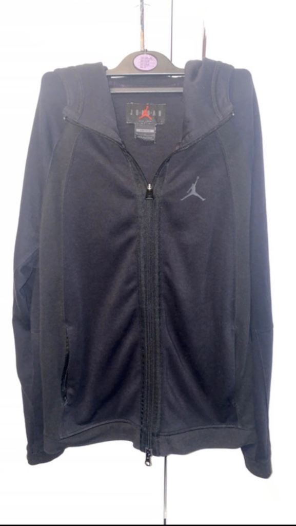 Jordan Black Full Zip Hoodie - Slim Fit, Good Condition