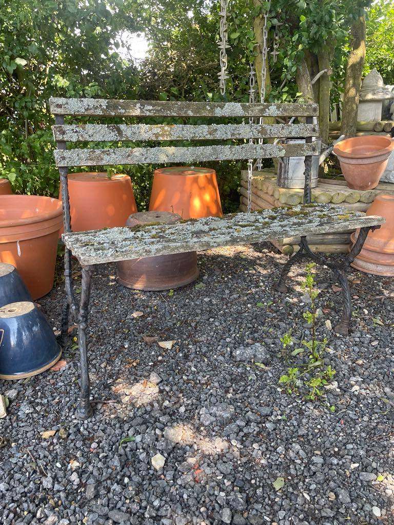 Secondhand Coalbrookedale Bench With Oak Slates