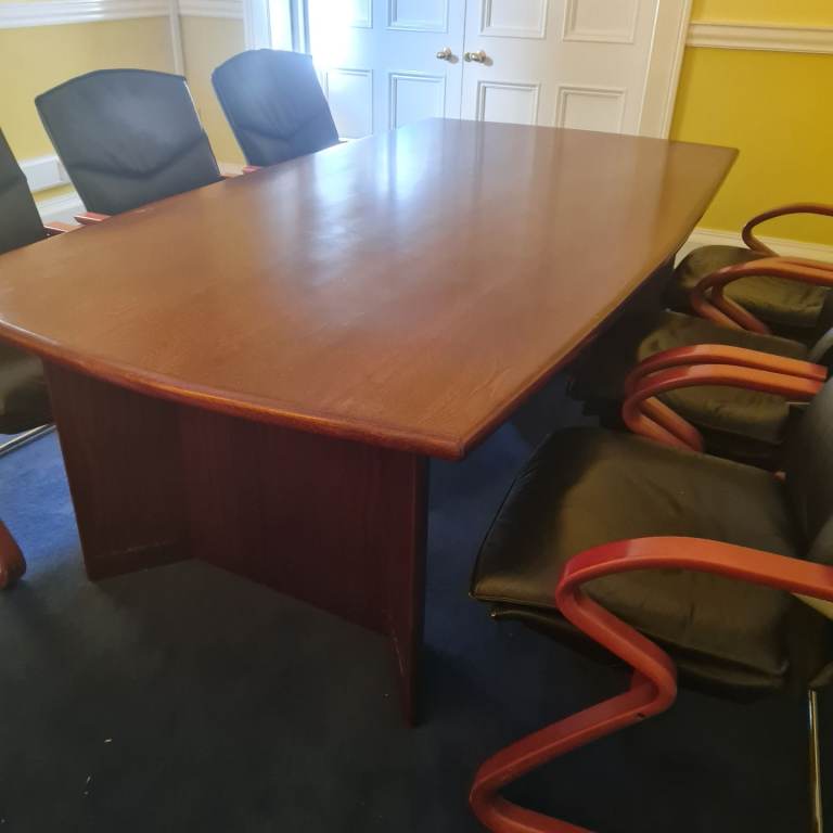 Solid wood executive board room set