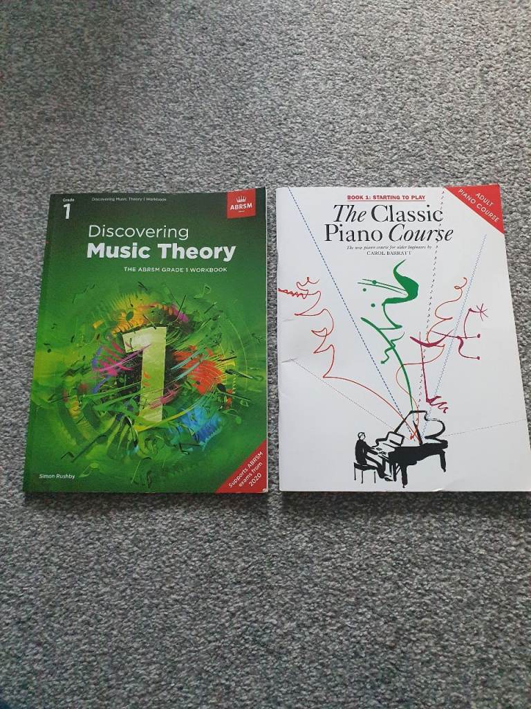 Beginner music theory and piano books