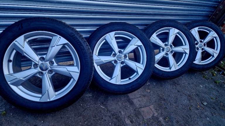 AUDI ROTOR ARM ALLOY WHEELS AND BRIDGESTONE TYRES