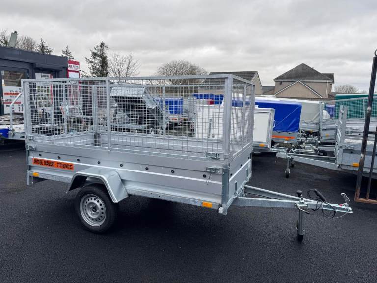 BRAND NEW 7,7ft x 4,2ft SINGLE AXLE TRAILER WITH 80CM MESH