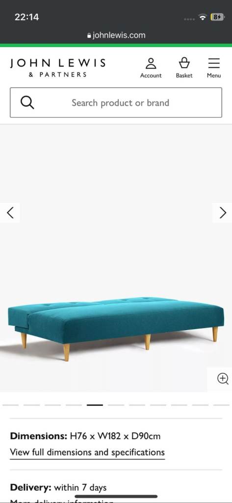 John Lewis Sofa bed 