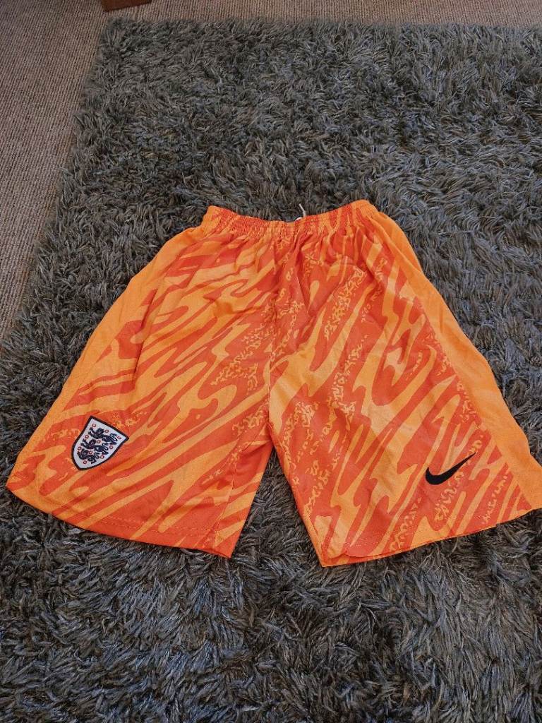 Nike England Football Shorts – Orange, Good Condition