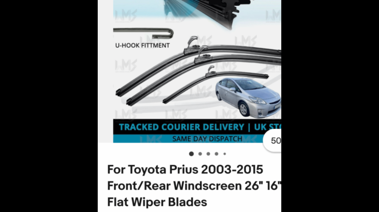 Windscreen wiper blades Toyota Prius 2003-2015 