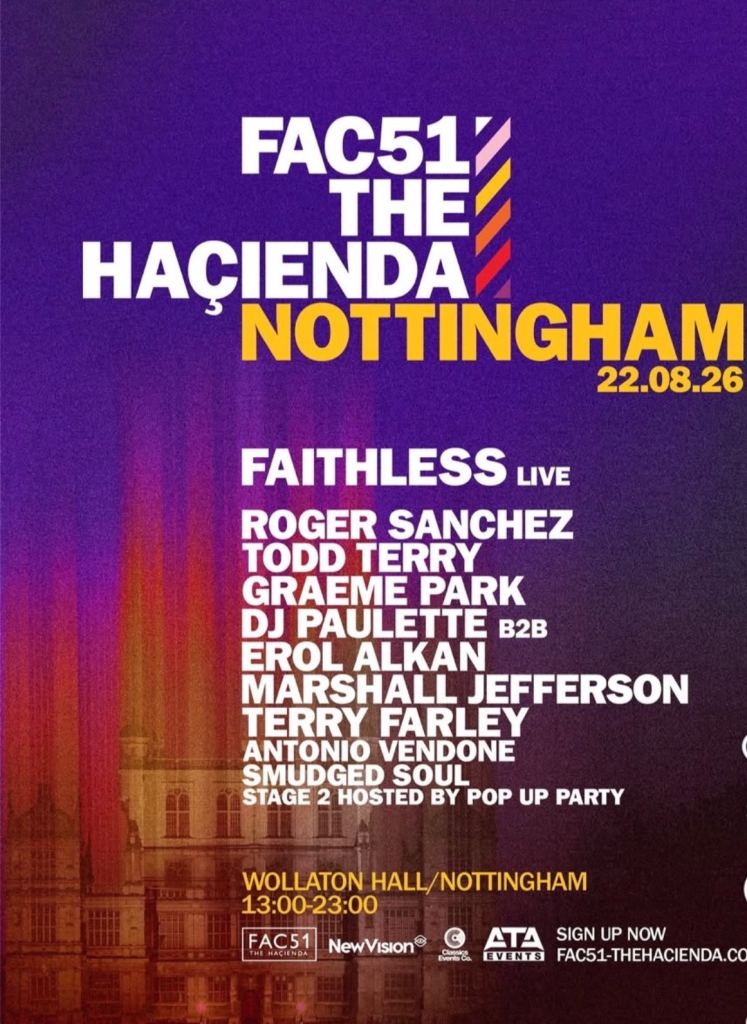 FAC51 The Hacienda Nottingham x3 tickets available 