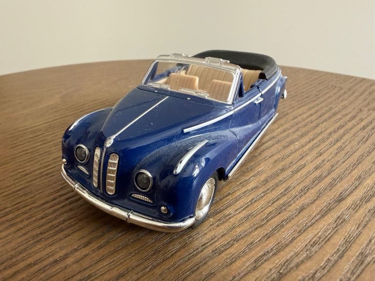 Blue Vintage Style Toy Car Model - Good Condition