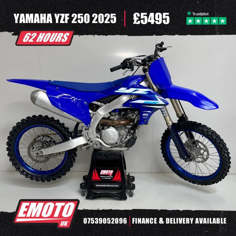 YAMAHA YZF 250 2025 Motocross Bike 250cc 62 Hrs @EmotoUK - Finance Available