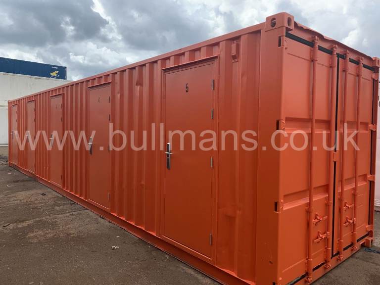 40ft Multi-Compartment Shipping Container – 5 x 8ft Self-Storage Units – Refurbished
