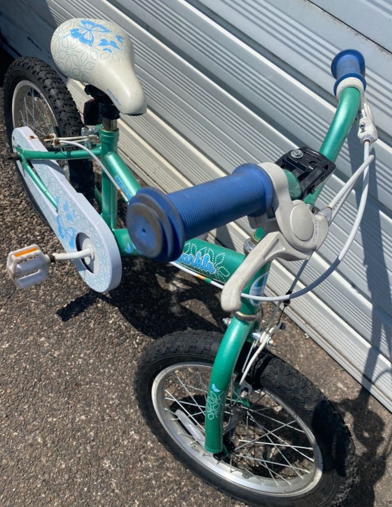 Apollo Sparkle Kids Bike – Green, Good Condition