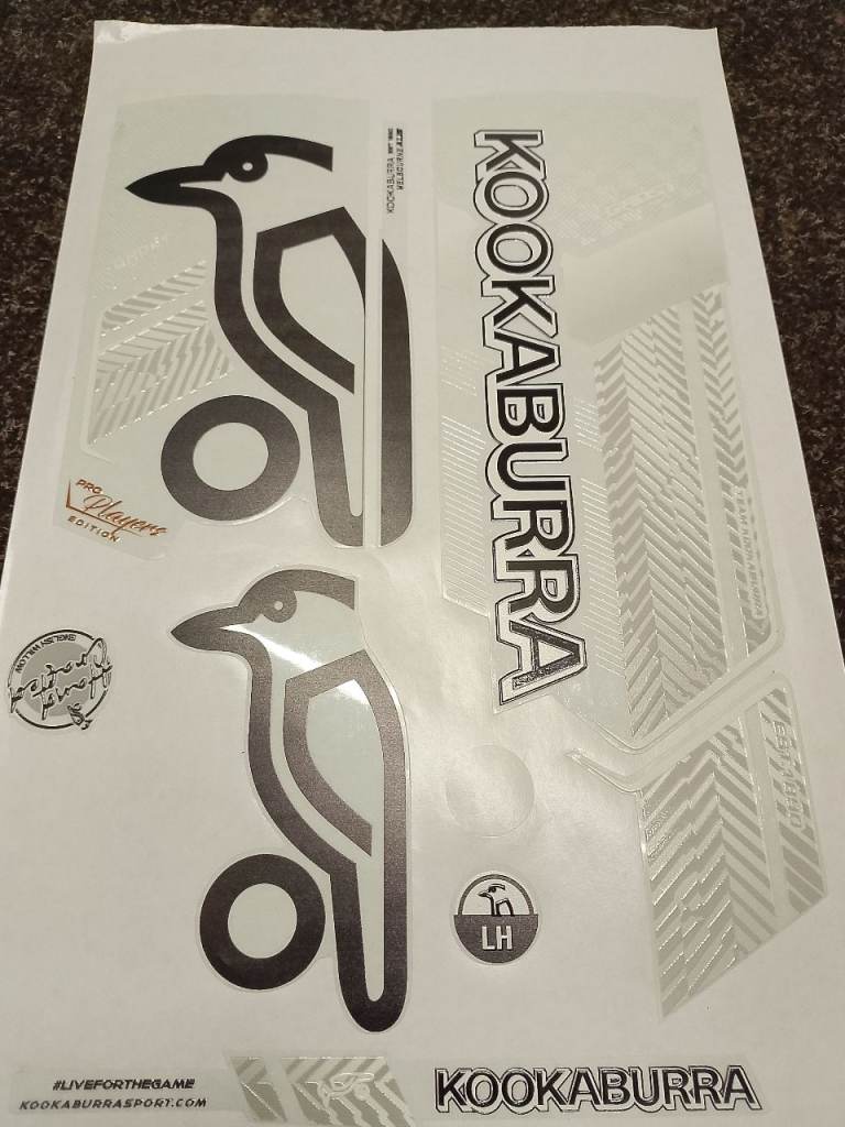 New 2026 Ghost Edition Kookaburra Cricket Bat Stickers 