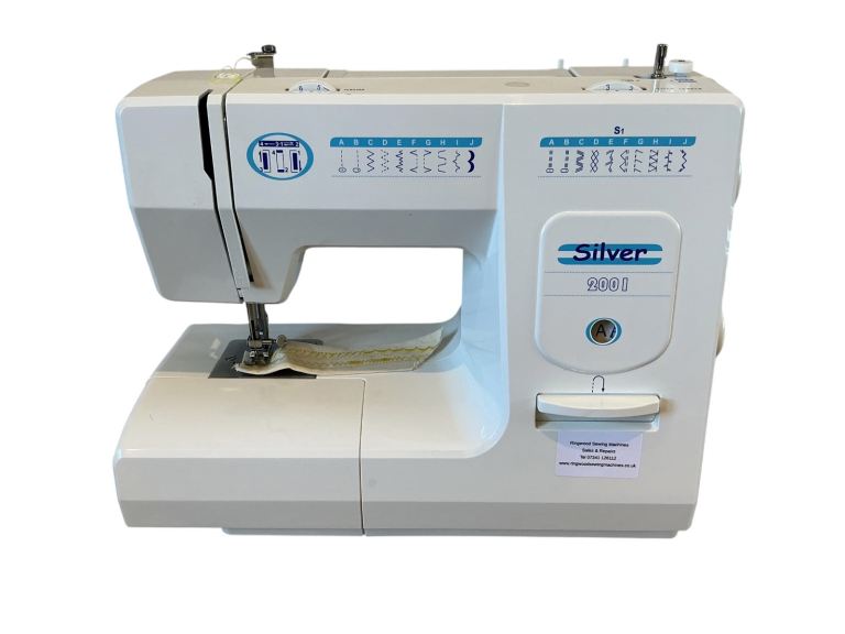 Silver 2001 Lightweight Sewing Machine - Pre-Owned - Serviced With Warranty - UK Delivery