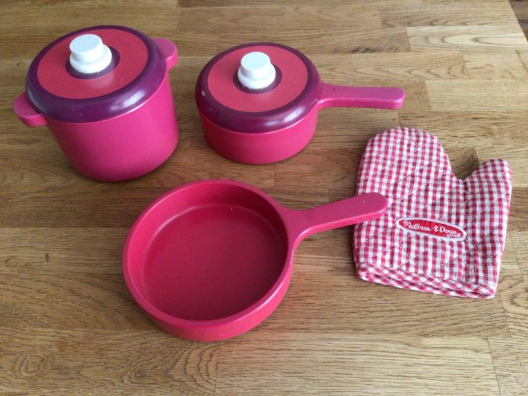 Melissa & Doug Wooden Pots, Pans Etc. 